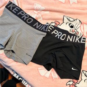 Nike Women's Bike Shorts - Gray and Black